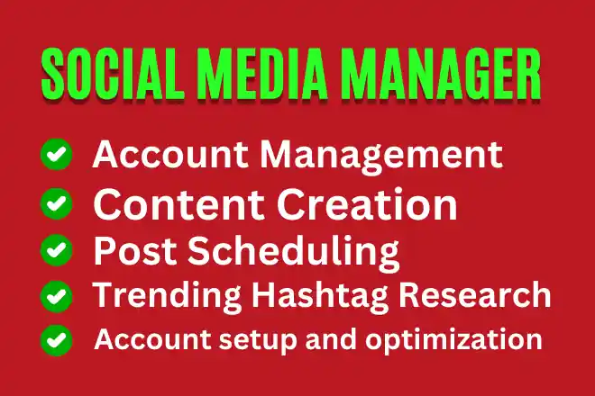 I can be your social media marketing manager expert organic growth