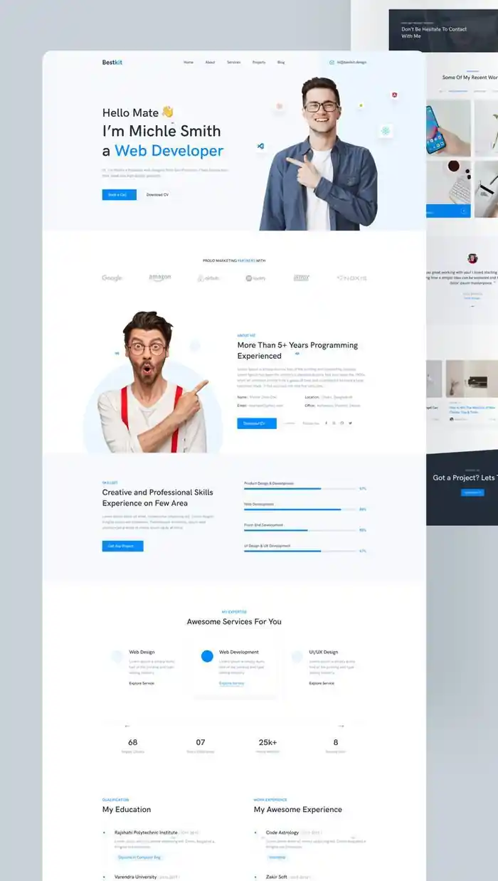 I can develop a custom code frontend for website