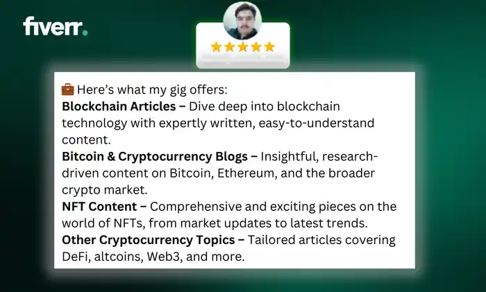I can write research base articles on blockchain and cryptocurrency