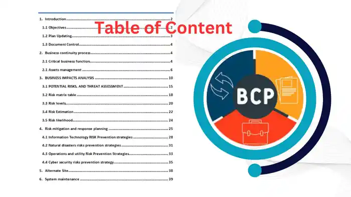 I can write Business Continuity plan professionally