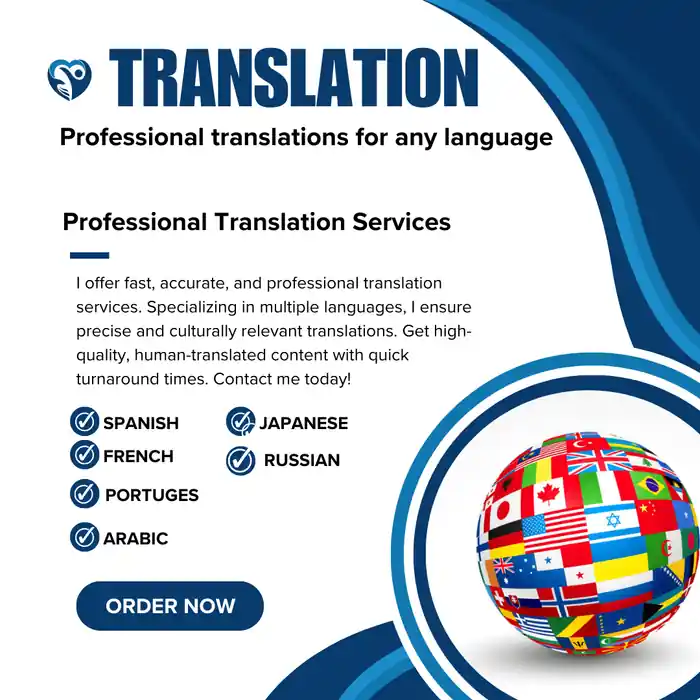 I can translate english to spanish,japanese,french and vice versa