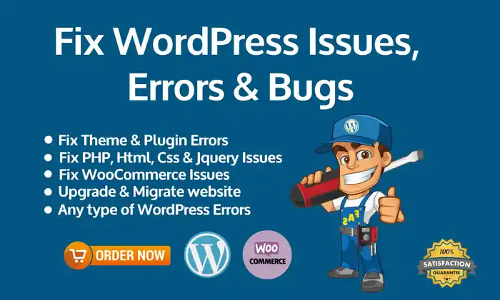 I can fix all wordpress & WooCommerce bugs, issues and critical errors
