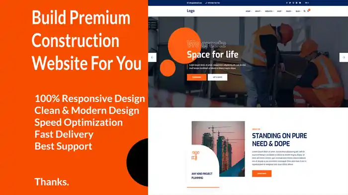 I can Build premium construction website for you