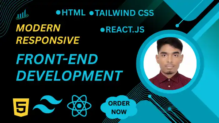 I can create a responsive React frontend with Tailwind CSS and clean UI