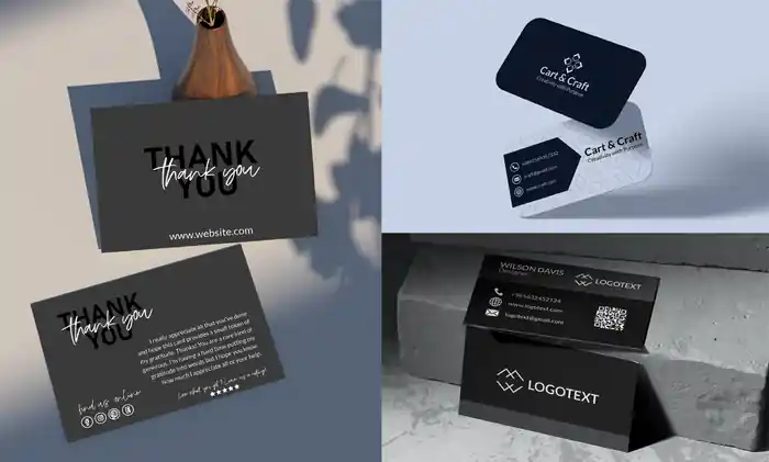 I can do Business card, Thank you card, Greetings card & Visiting card