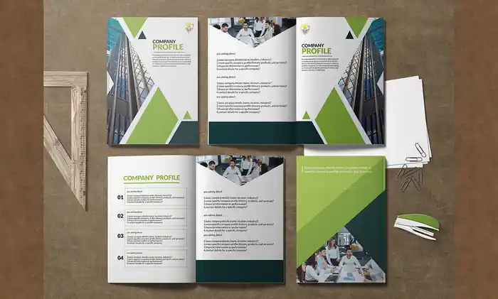 I can design for company profile, annual report, brochure and catalog.