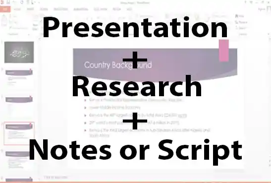 I can edit and create powerpoint presentation, research and provide notes