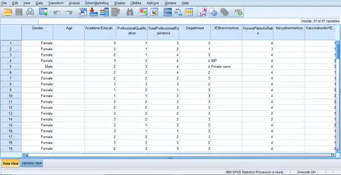 I can statistical data analysis using R, SPSS, STATA and EXCEL