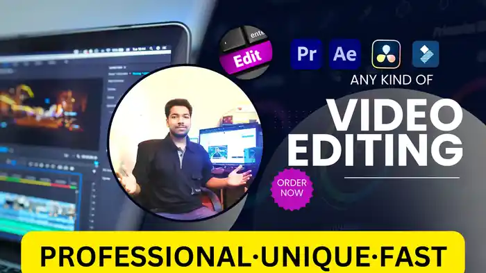 I can do professional video edit, youtube video editing and content