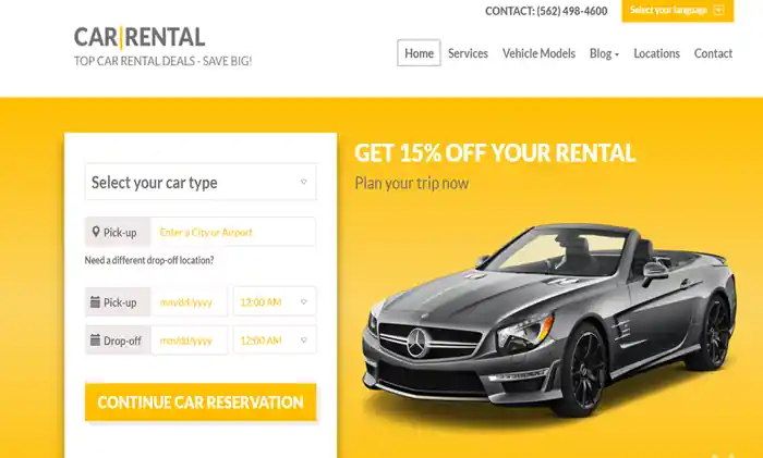 I can Create a Car Rental Website with Online Booking System