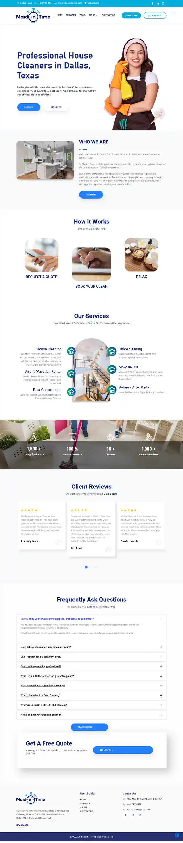 I can design wordpress cleaning, booking hotel, rental, appointment website
