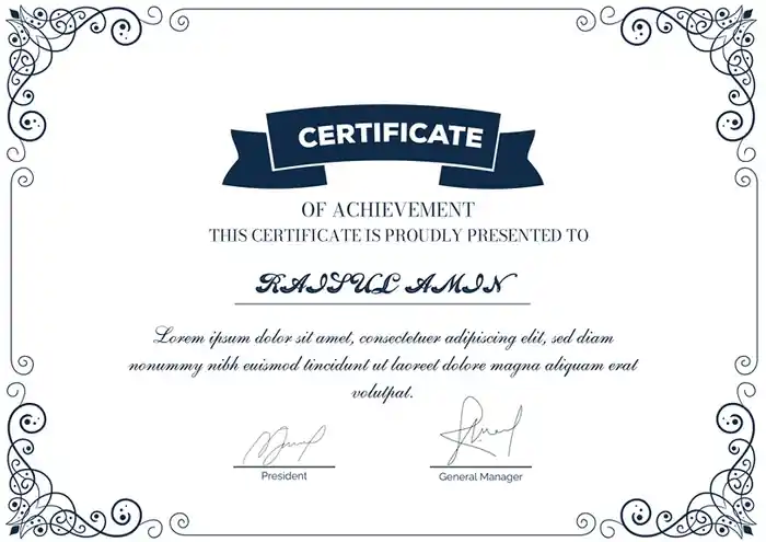 I can create professional and diploma certificate or custom certificate