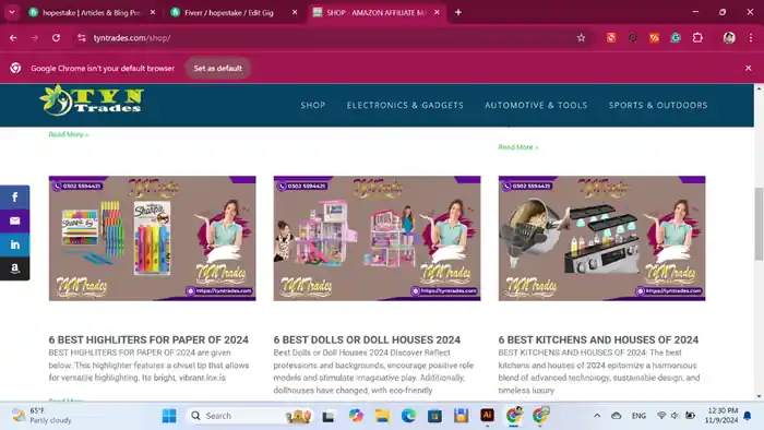 I can design ecommerce and Amazon affiliate marketing website for you
