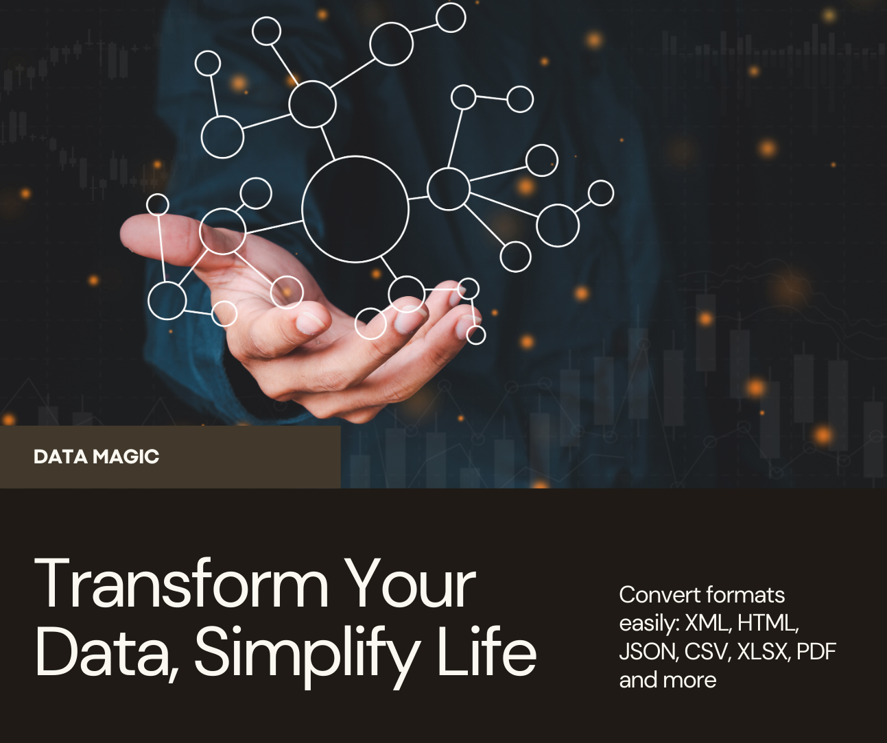 I can transform data to HTML, XML, PDF, JSON, JSON-LD, CSV, XLSX using XSLT