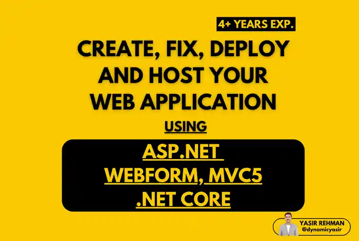 I can create, fix, and deploy ASP.NET Core, MVC, Web API, C#, and MSSQL 