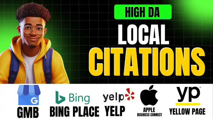 I can do manually high DA Local citations for GMB Listing & Local SEO rank