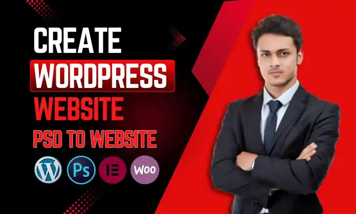 I can convert PSD to wordpress website using elementor
