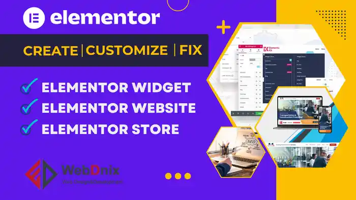I can Build Custom Elementor Widgets & Convert Figma → WordPress website