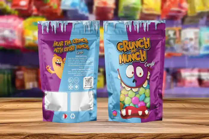 I can I will do cannabis candy mylar bag dry food packaging pouch design