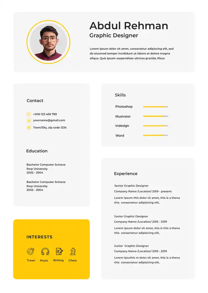 I can deliver ats friendly resume and design that get noticed