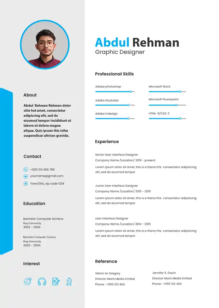 I can deliver ats friendly resume and design that get noticed