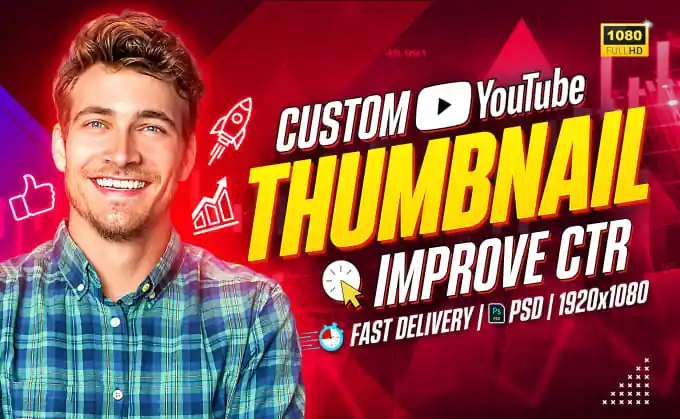 I can design amazing youtube thumbnail that attract viewers