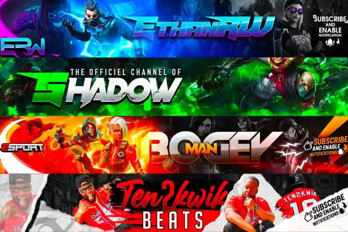 I can Create a Stunning Professional Banner for Your Channel & Social