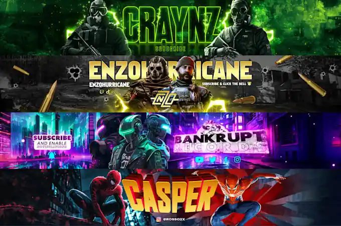I can Create a Stunning Professional Banner for Your Channel & Social 