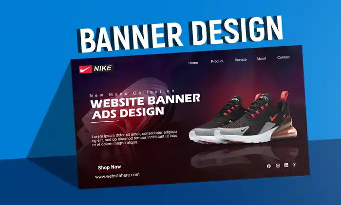 I can design awesome web header, website banner, and landing page design