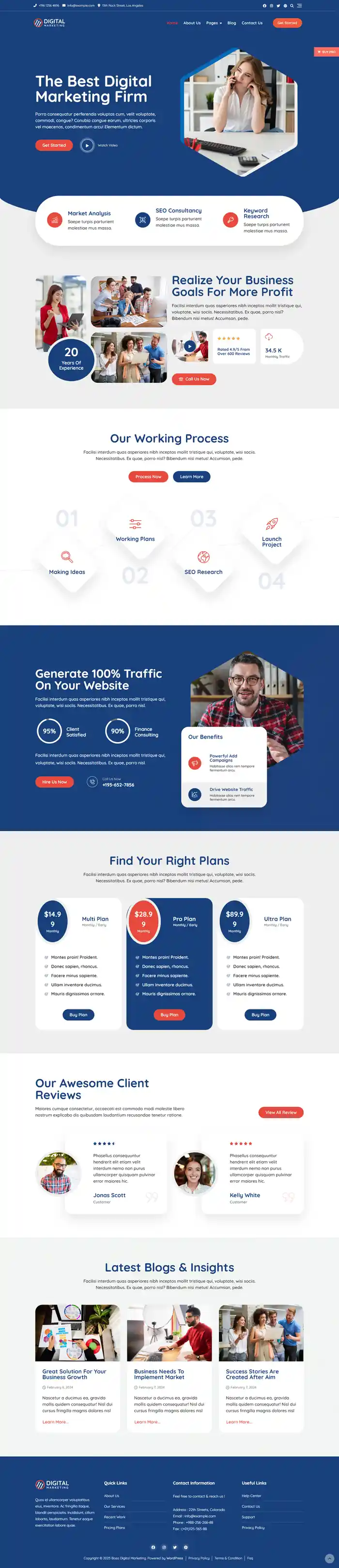I can create responsive wordpress website design and development