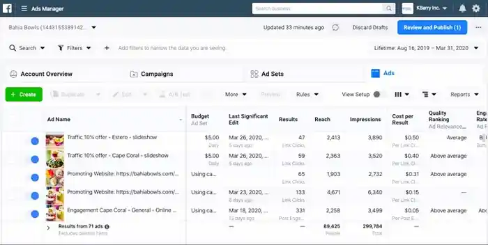 I can I be your facebook ads campaign and instagram ads campaign manage