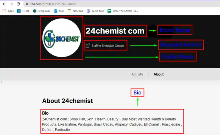 I can Build DA 70+ 100 SEO Profile Backlinks from High Authority Websites