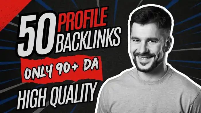 I can do high-authority DA 90+ 50 social profile backlinks creation