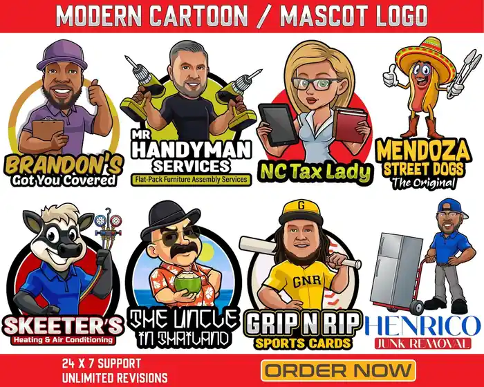 I can do unique, vintage, mascot cartoon, esports and gaming logo