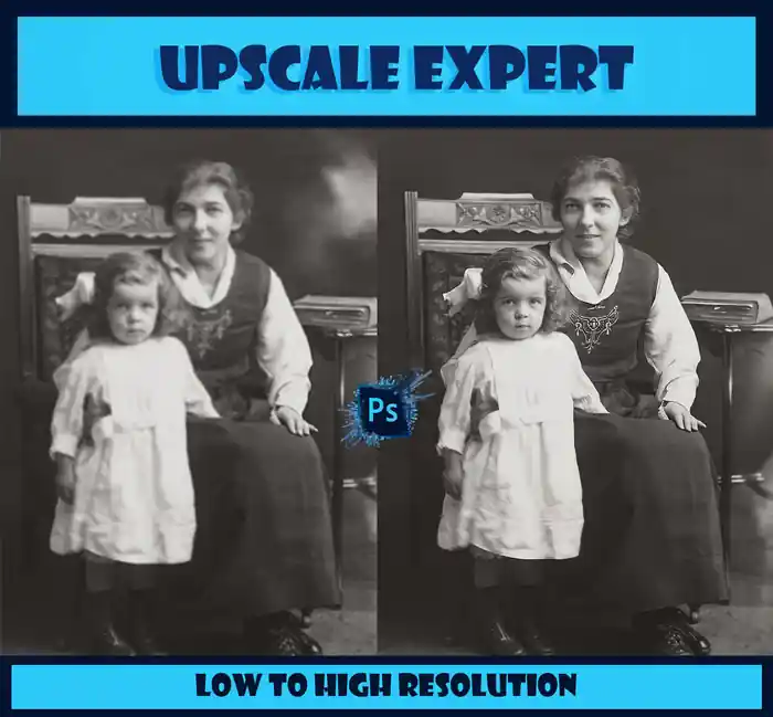 I can upscale photo low to high resolution, sharpen, enlarge and Edit photos