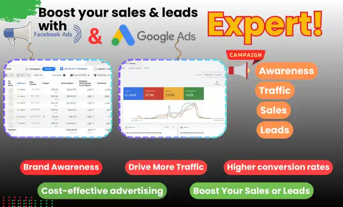 I can run facebook & Instagram ads, google & meta ads campaign