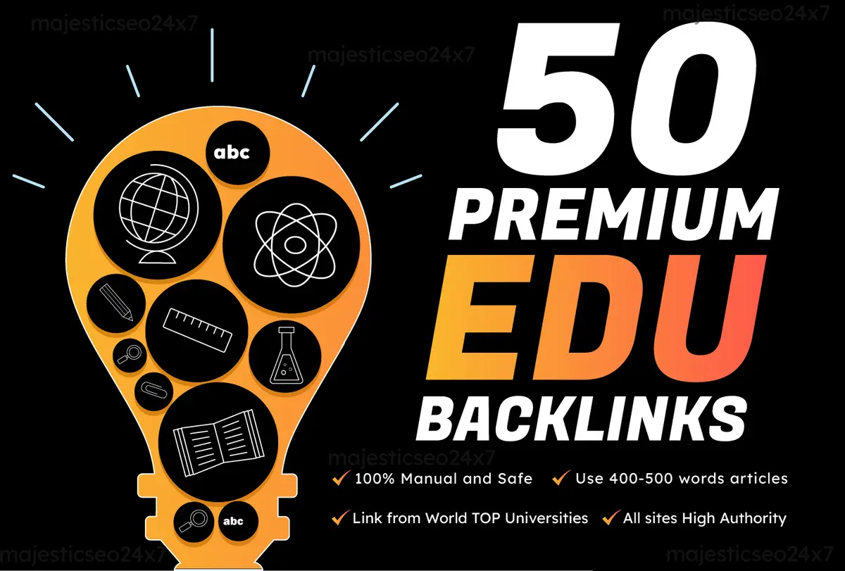 I can 50 Premium EDU backlinks From Top Universities