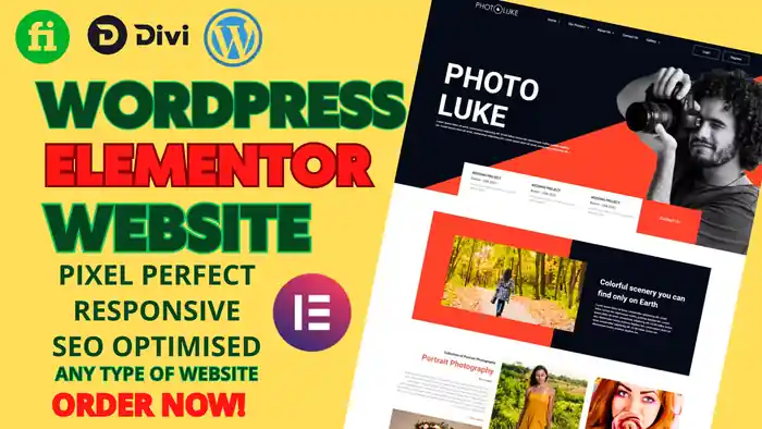 I can design unique responsive wordpress website using elementor pro
