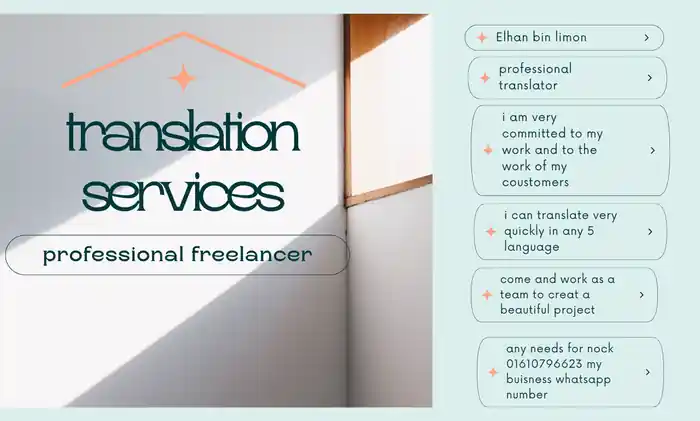 I can translator , content writing