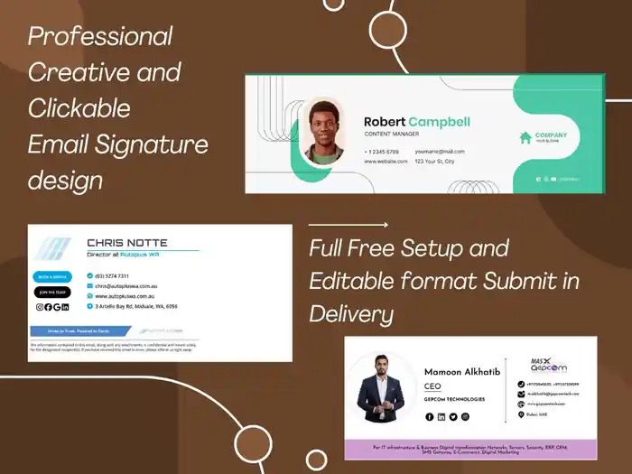 I can Develop clickable HTML email signature