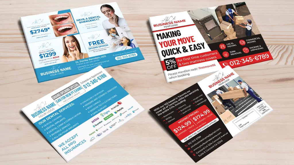 I can design postcard, flyer for lawn care, Pressure Washing, Solar, dental