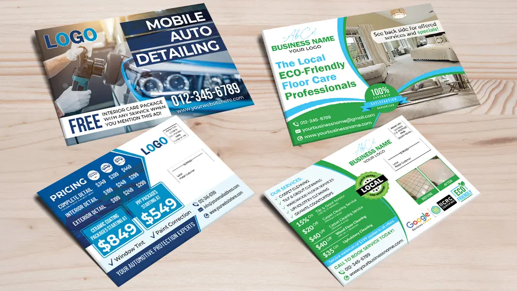 I can design postcard, flyer for lawn care, Pressure Washing, Solar, dental