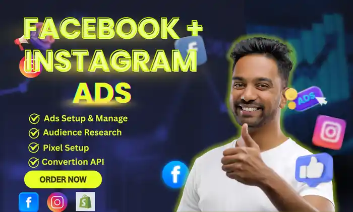 I can facebook ads, meta ads,fb ad campaign,fb ads, advertising, marketing