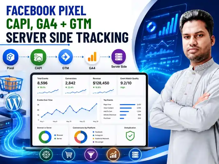 I can Meta Pixel, CAPI, GA4, GTM Server Side Tracking, Ecommerce Tracking