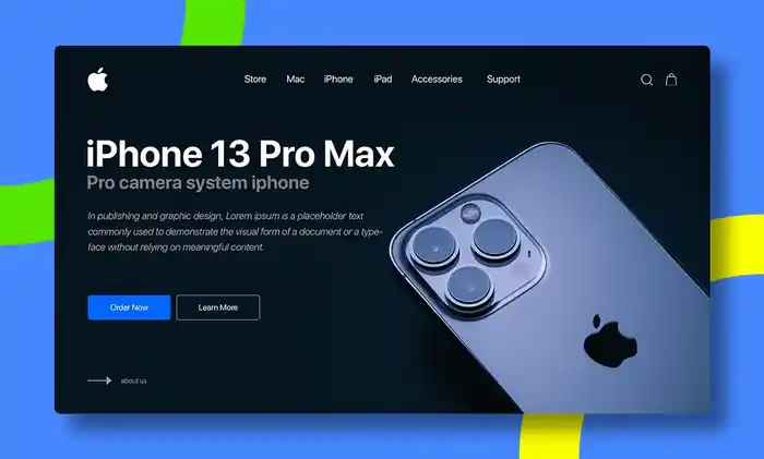 I can design awesome web header, website banner, and landing page design
