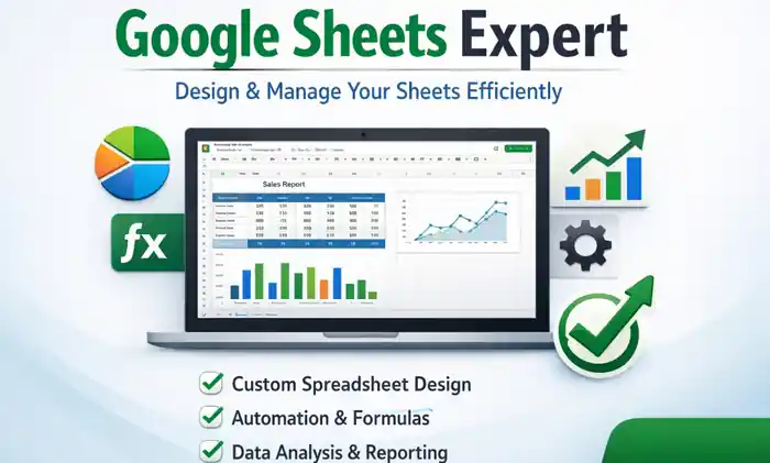 I can create excel dashboards, google sheets, and custom databases