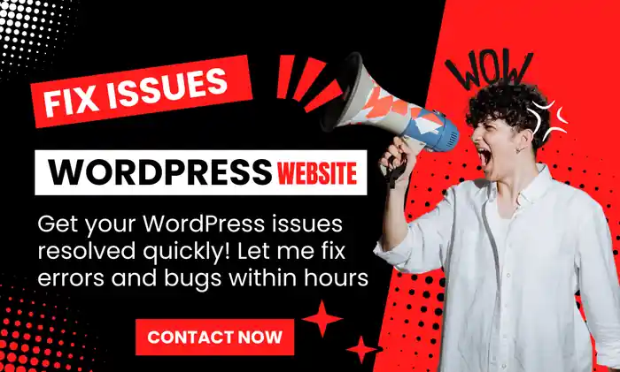 I can fix wordpress website issues, bugs and errors