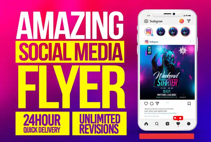 I can design an amazing instagram and facebook social media flyer
