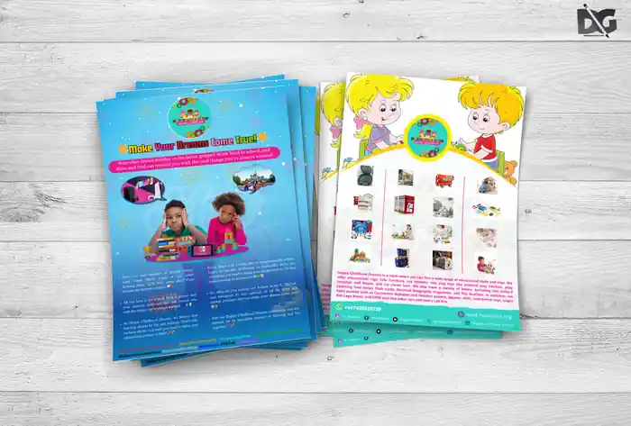 I can design a business flyer or a brochure for you