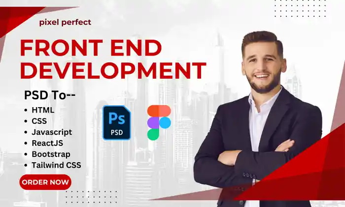 I can convert psd to html, figma to html, bootstrap, tailwind css responsive
